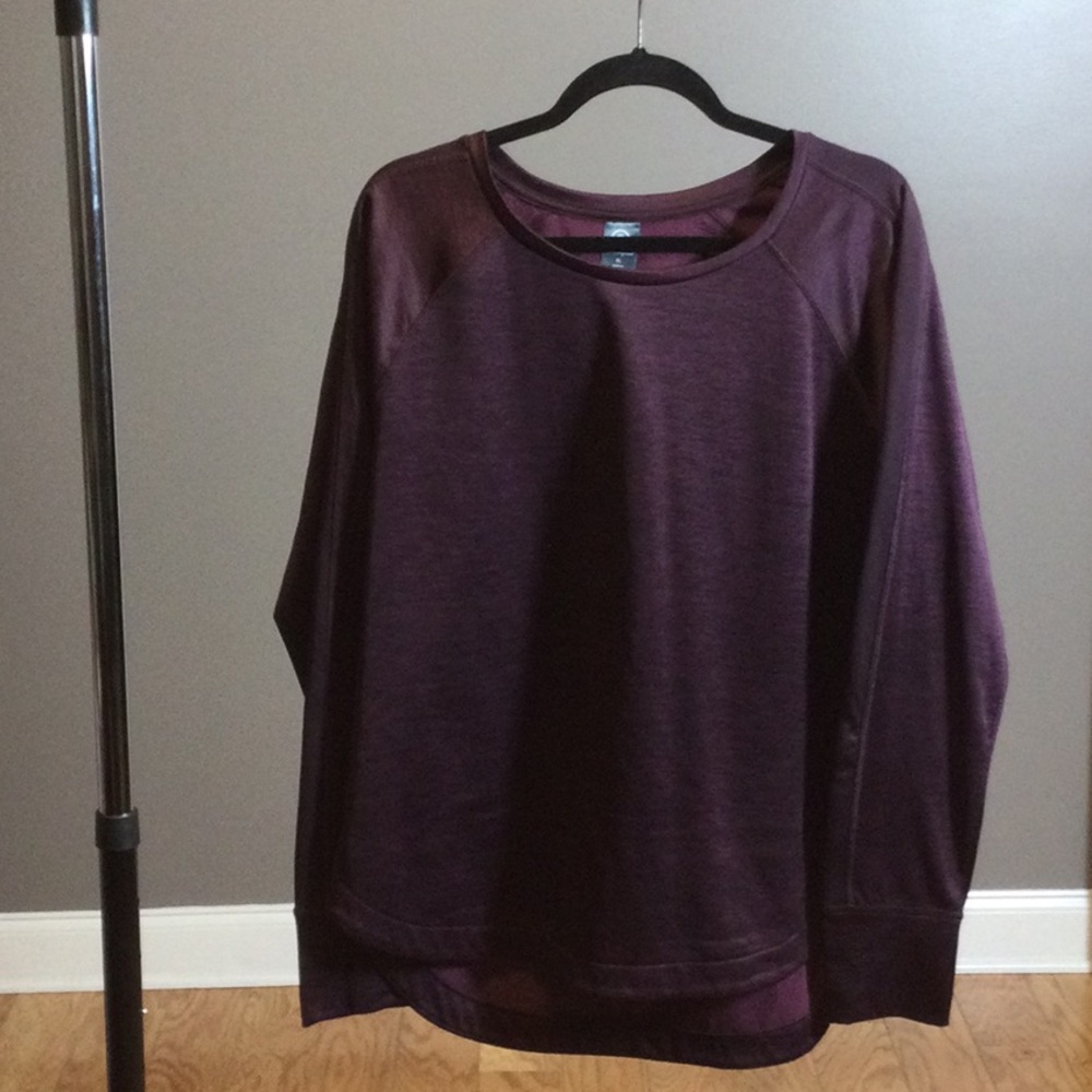 XL Champion purple/burgundy athletic long sleeve top - Picture 1 of 15